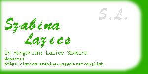 szabina lazics business card